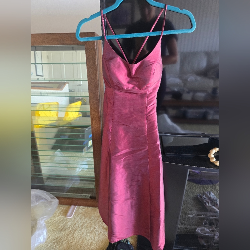 VENUS Satin Burgundy Wedding Dress